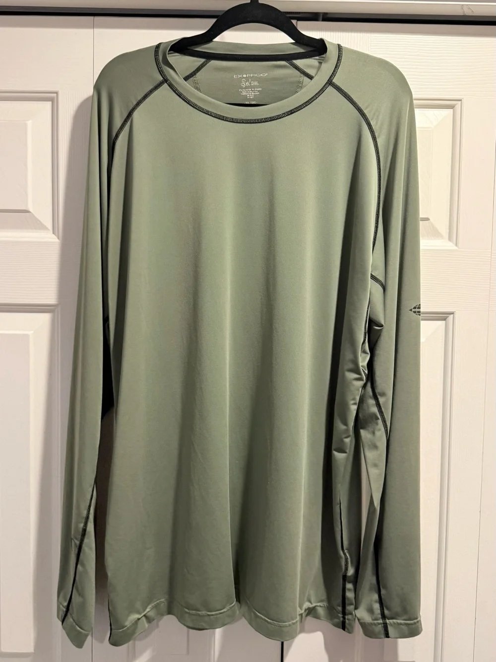 Exofficio Men's Long Sleeve Tech Tee in Sage Green. #0082